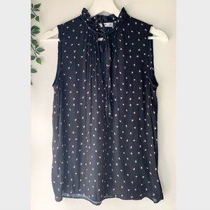 MNG Suit Sleeveless Neck-Tie Blouse